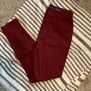 Hollister Burgundy High Waisted Jeans Size 5